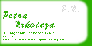 petra mrkvicza business card